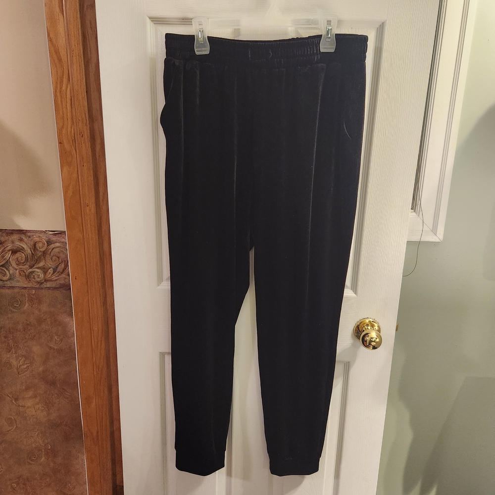 H by Halston Midnight Velvet Joggers